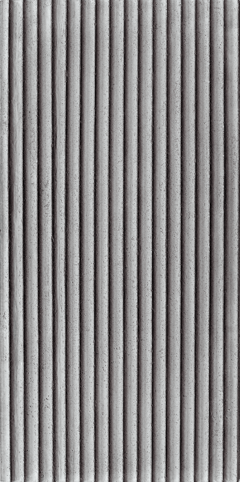 Гибкая керамика Байджакс Вогнутый рифленый камень Medium Grey 107 (2400х600х2-4 мм)